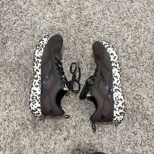 Brooks Women's Brown Sneakers with Leopard Print Sole